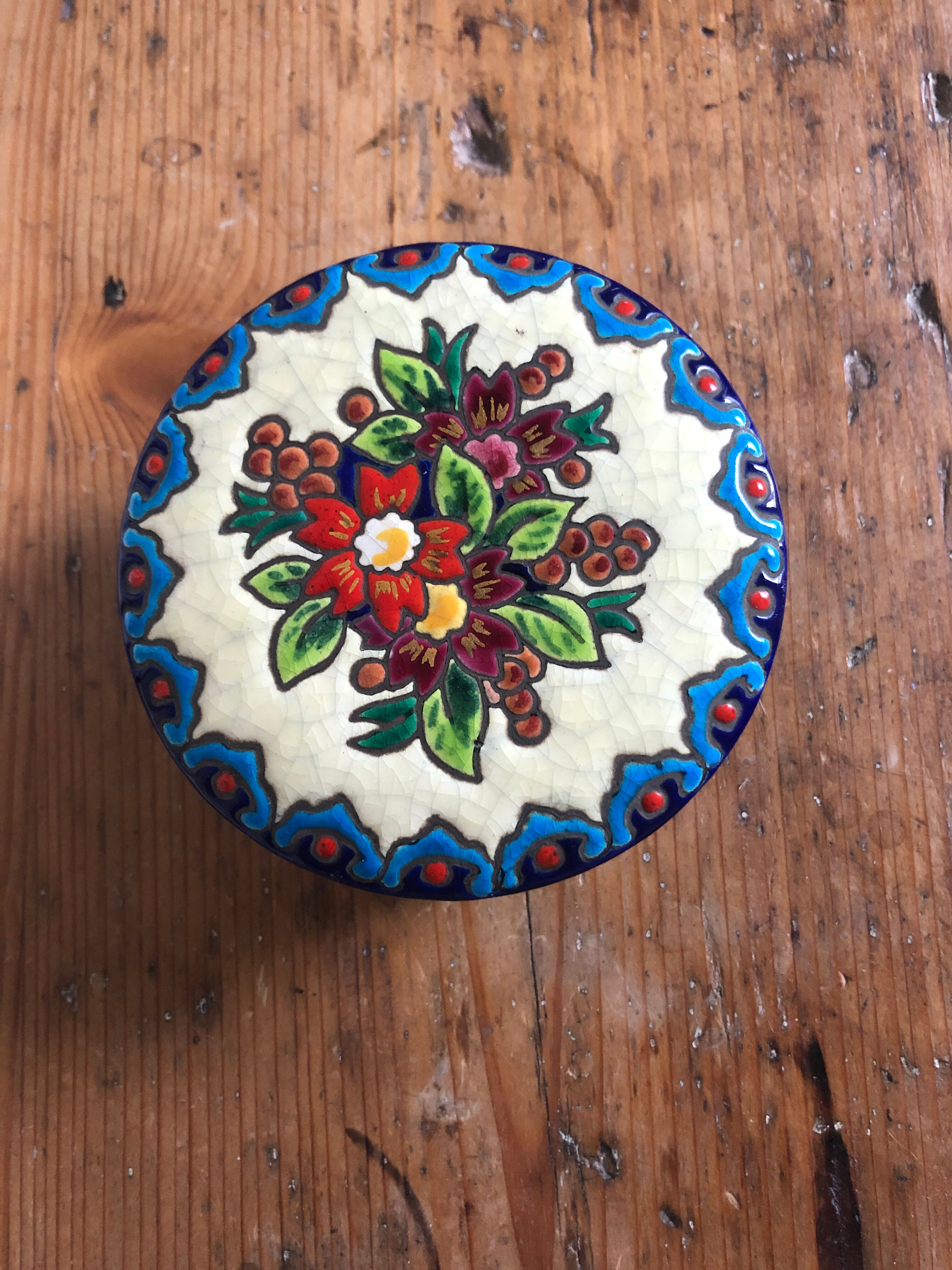 Longwy enamel caviar box