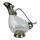 Silver-plated wine carafe jug, duck