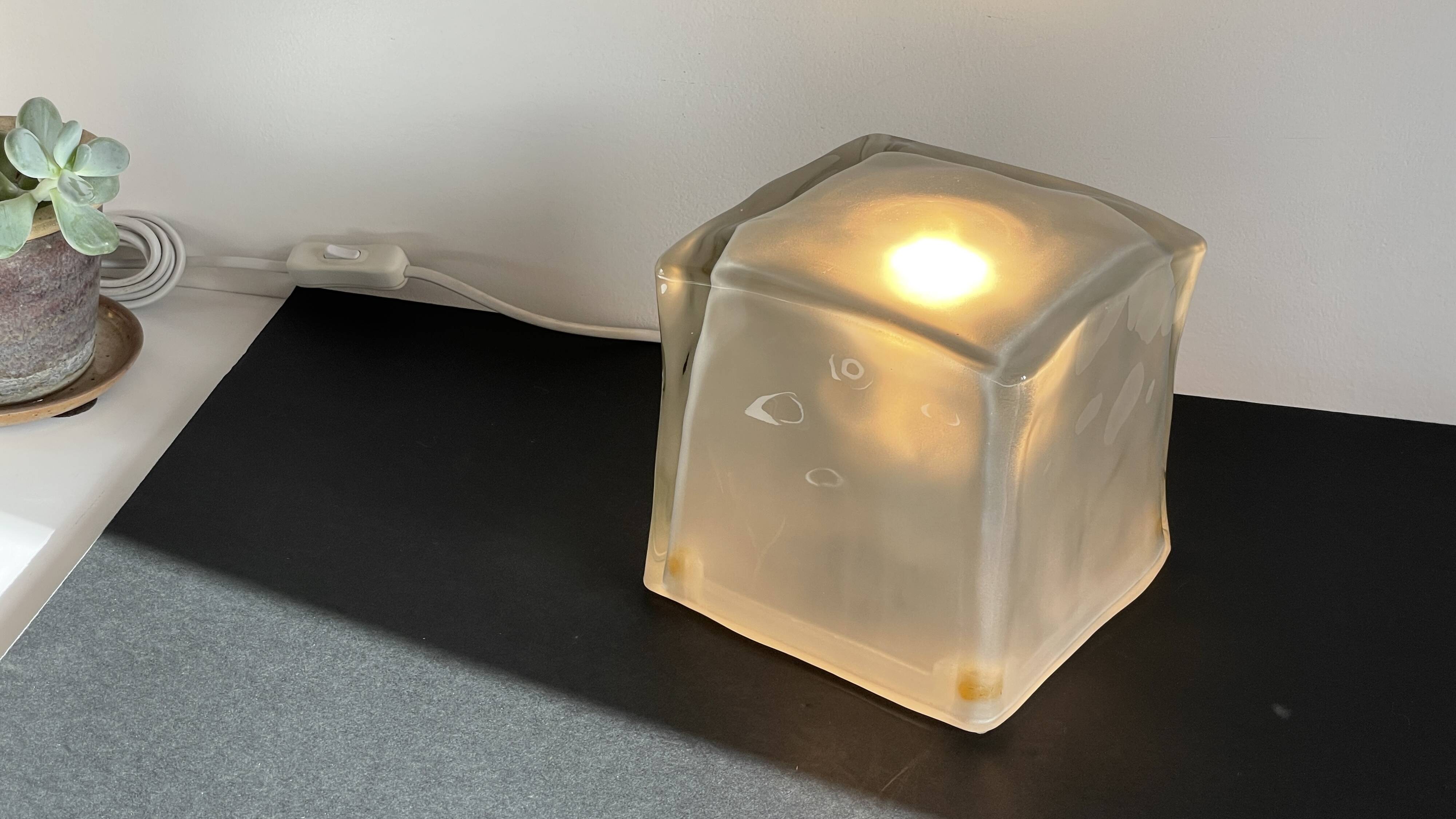 Vintage ikea glass mood lamp