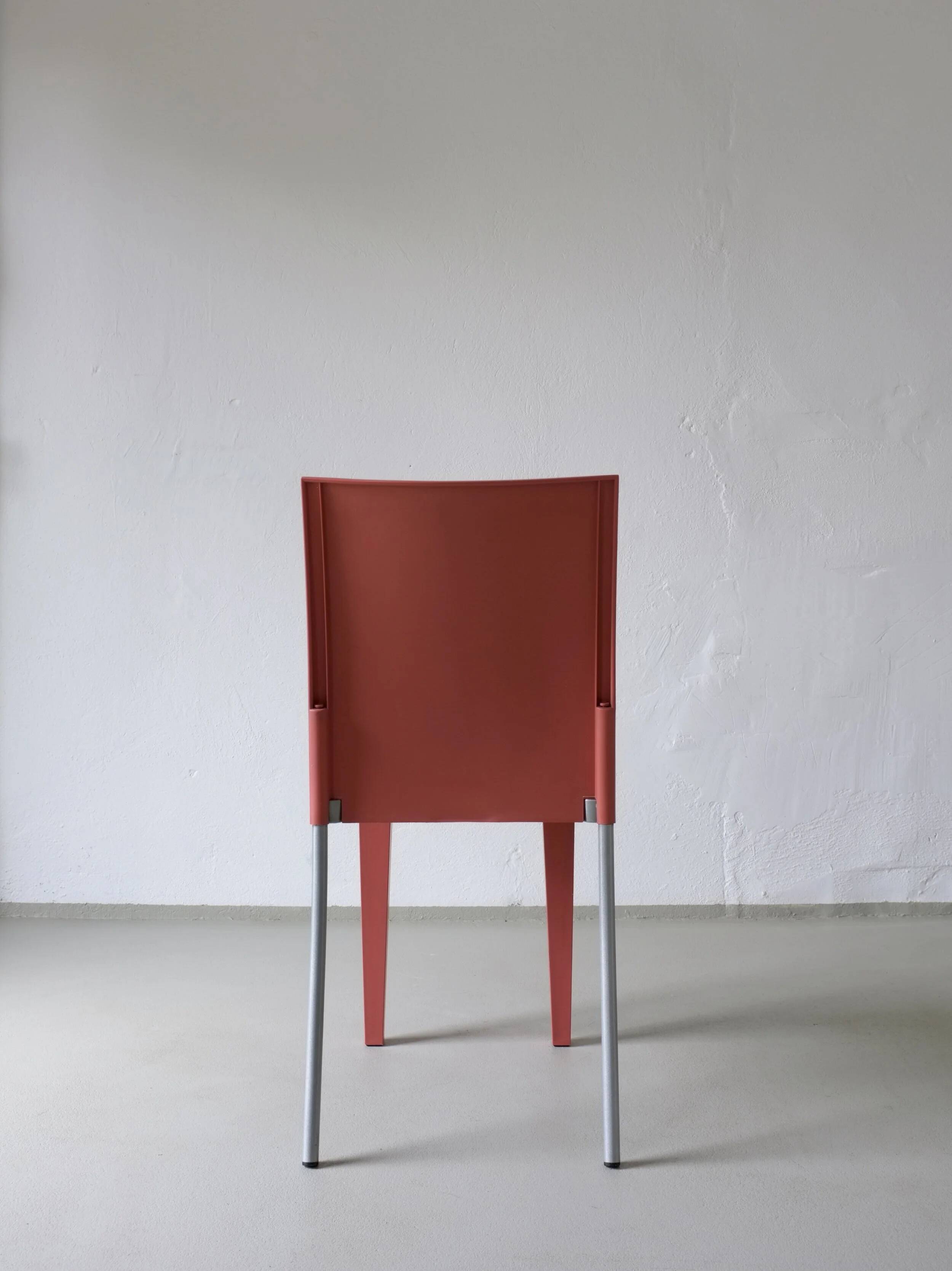 4 Kartell Coral Pink "Miss Global" Chairs by Philippe Starck | 1990s