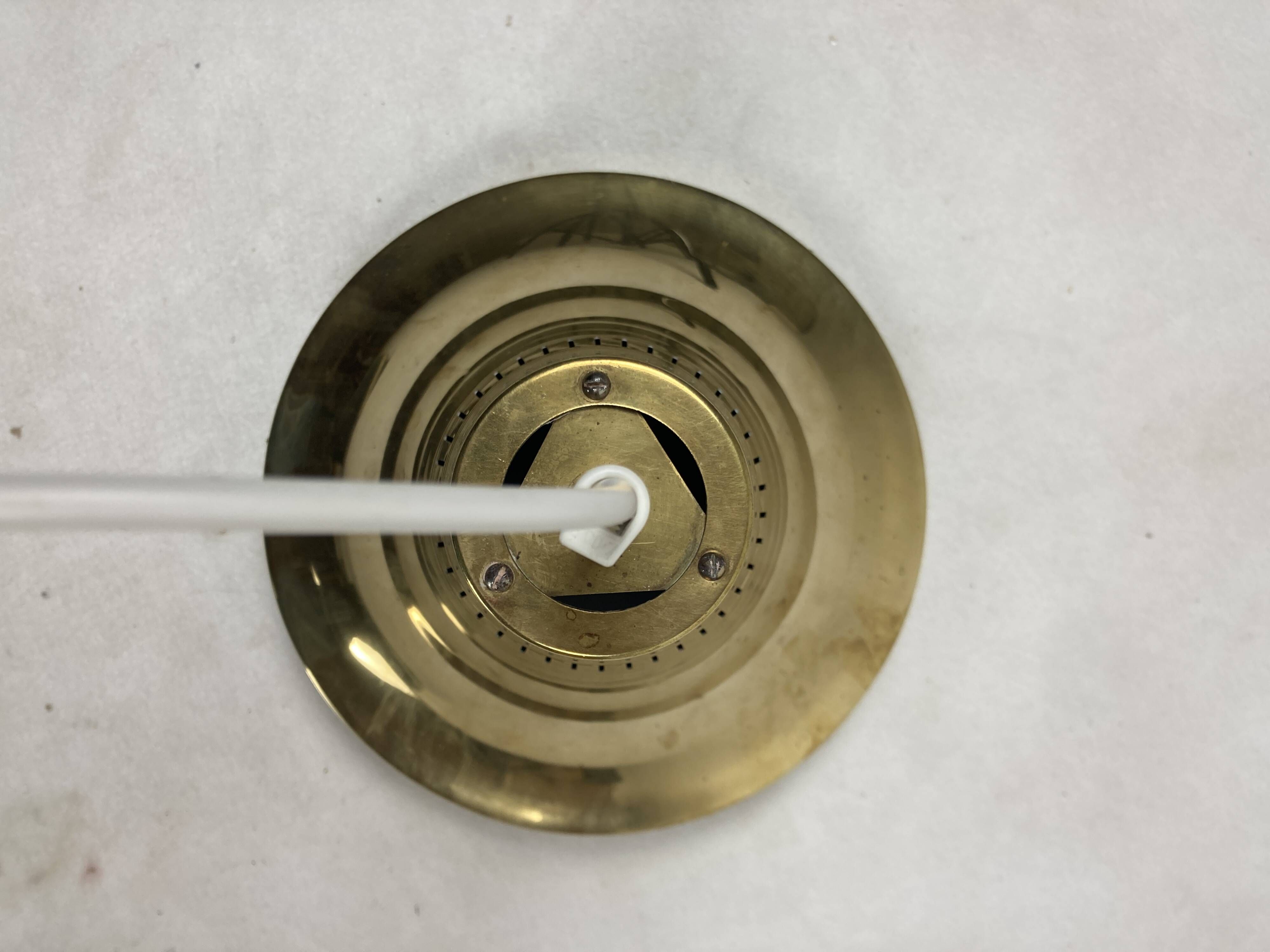 Scandinavian brass hanging pendant lamp by Hans Agne Jakobsson, Sweden 1960s