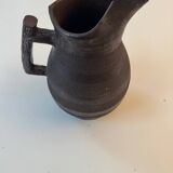 Large antique ceramic pitcher with glazed finish (sculpted stoneware) 1950