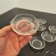 Set of 10 small crystal bowls from Val Saint Lambert.