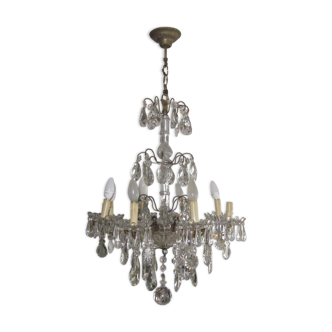 chandelier has antique pendants