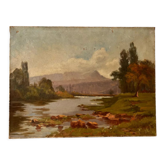Landscape, oil on canvas