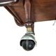 Anglo-Indian teak serving trolley with brass inlays from the 1930s-1940s.