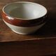 Digoin two-tone glazed vintage stoneware salad bowl