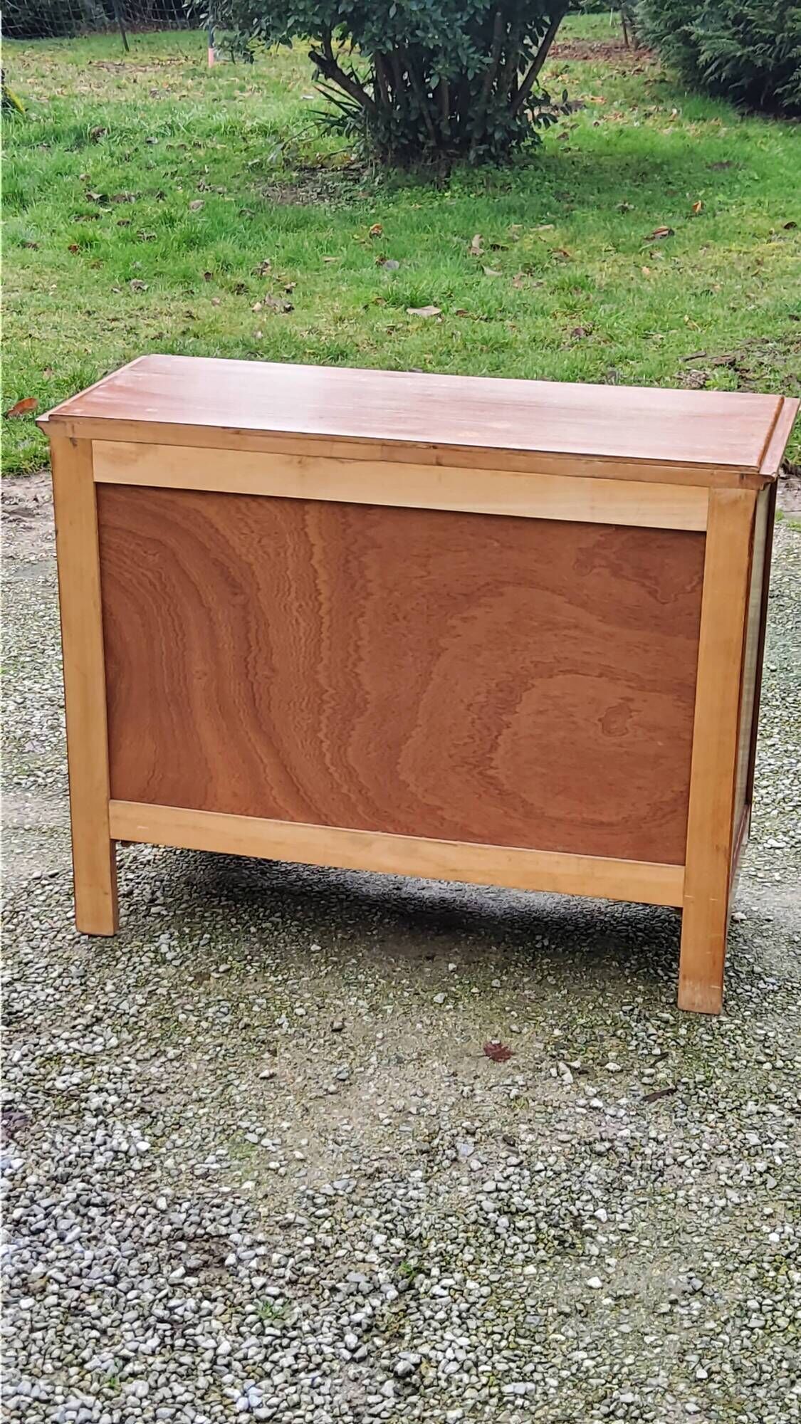 Vintage oak chest of drawers from the 50s compass feet 4 drawers