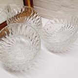 Set 6 cups chiseled glass