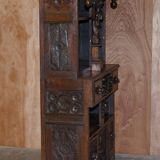 Large Italian library sculpted with figures