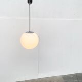 Vintage glass ball pendant lamp in German space style by Limburg.
