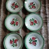 6 antique deep plates from Digoin and Sarreguemines