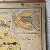 Old school map of Paris
