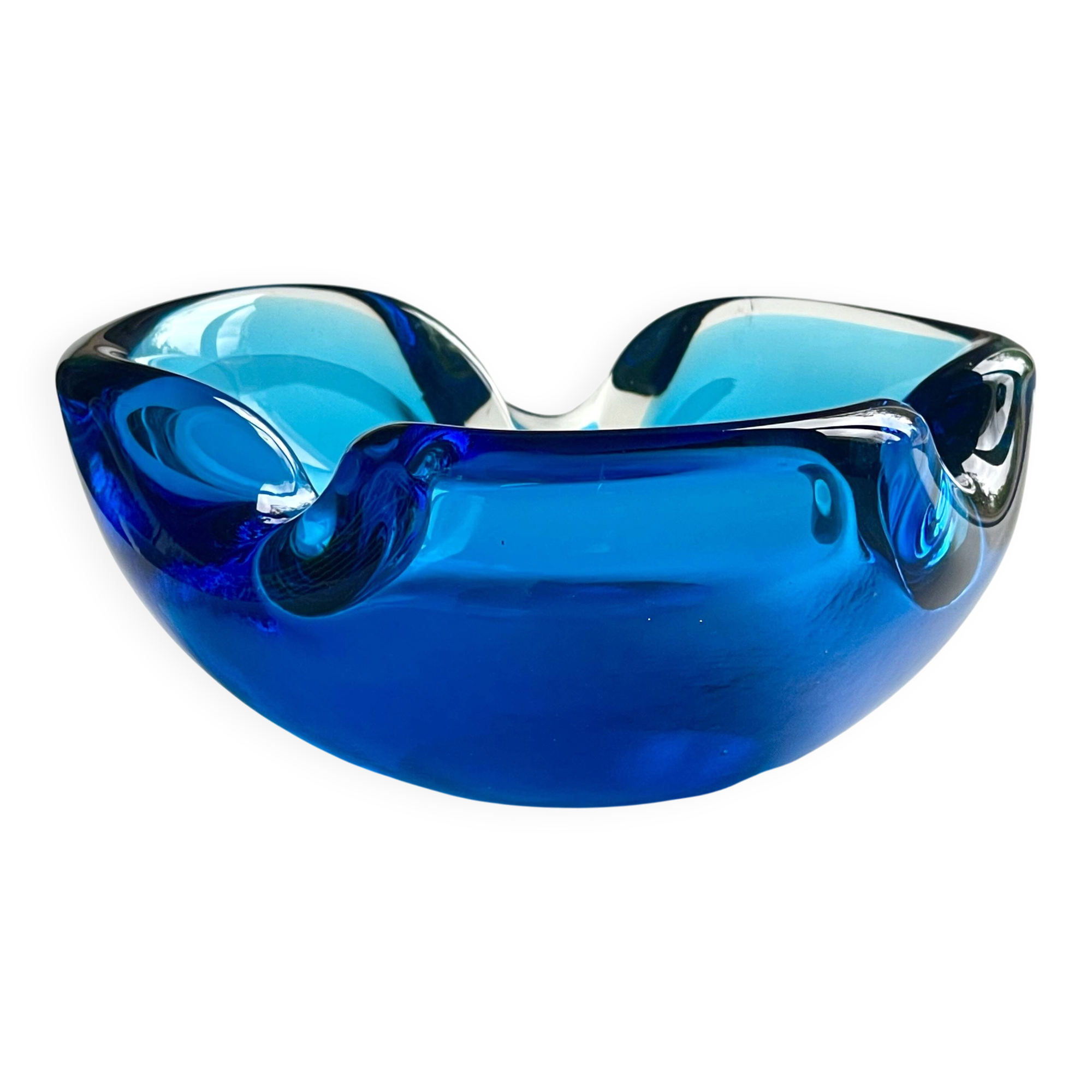 Murano Sommerso blue vide-poche 1970.