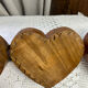 Wall-mounted coat rack, wooden hearts