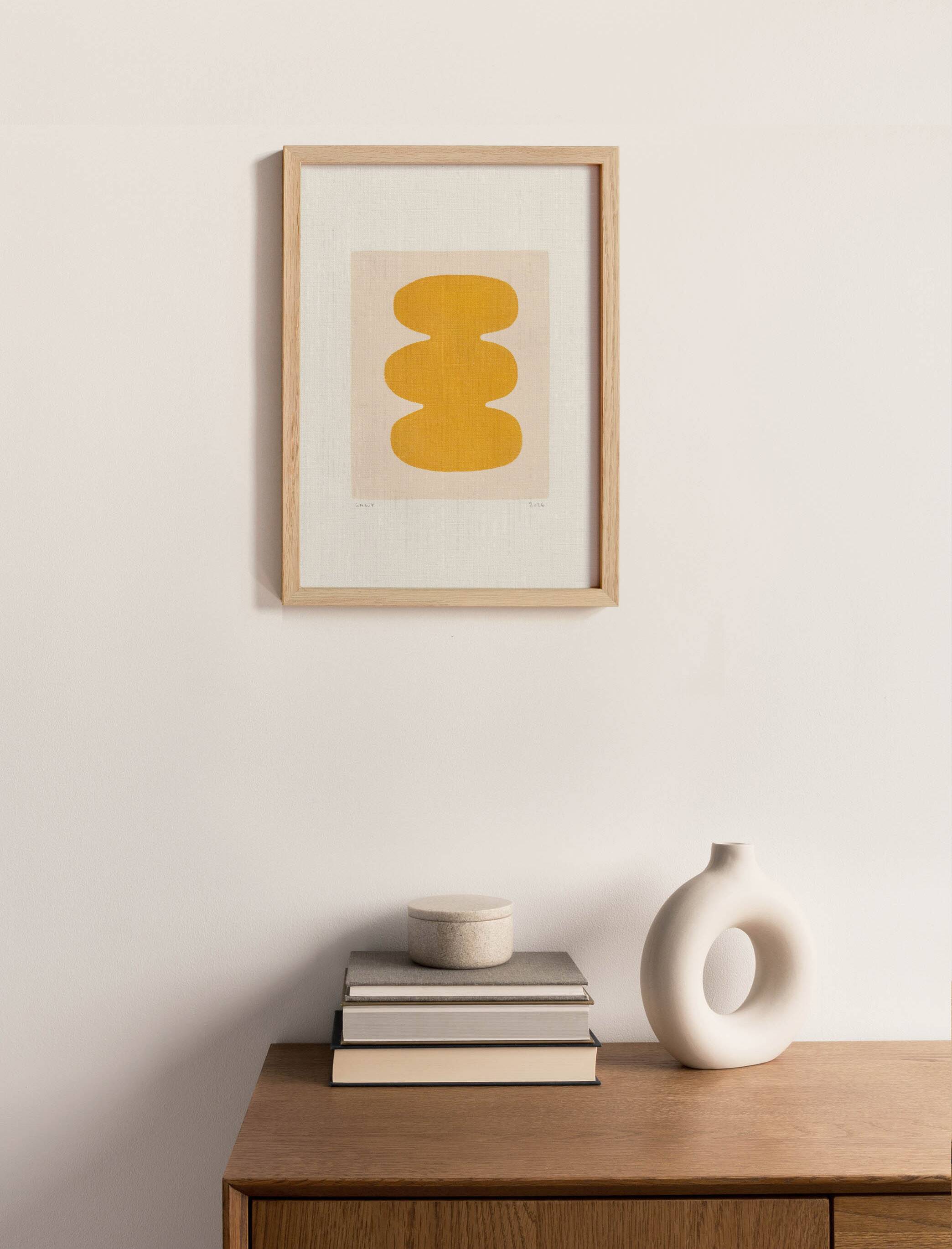 Peinture abstraite sur papier signée Eawy