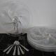 6 oyster plates and its 6 embossed glass forks, 1970s