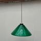 Suspension cône opaline verte