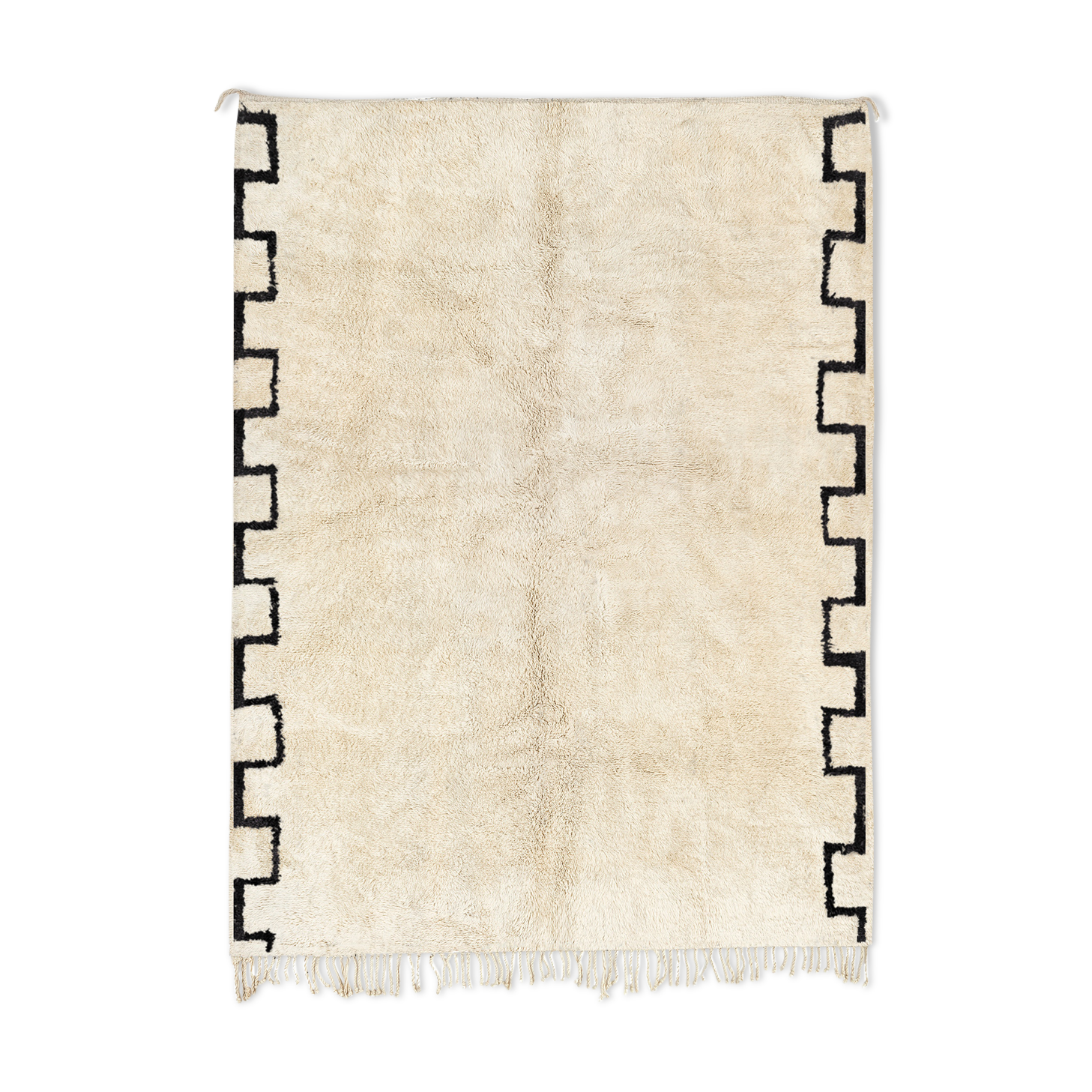 Modern white Moroccan carpet 240x340cm