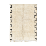 Modern white Moroccan carpet 240x340cm
