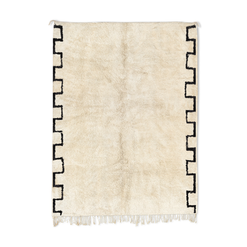 Tapis marocain moderne blanc 240x340cm