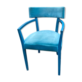 Turquoise velvet chair