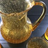 Lot 6 amber glasses biot style