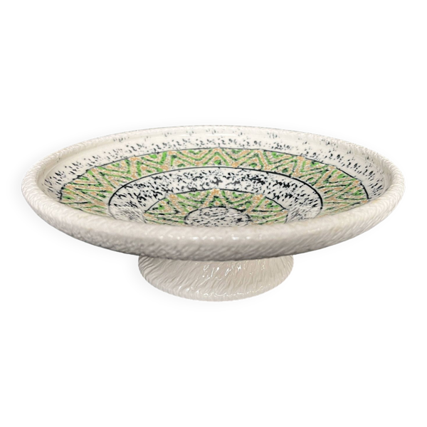 Art déco coupe céramique polychrome motifs géométriques XXème
