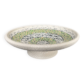 Art deco polychrome ceramic cup geometric patterns 20th century