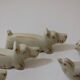 8 portes couteaux animaux porcelaine de Limoges vintage