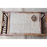 70's rattan coffee table