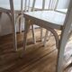 Set of 4 white wooden bistro chairs
