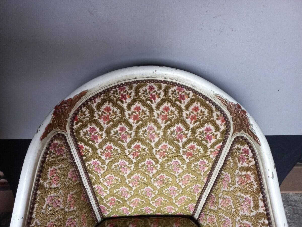 Three armchairs and an ottoman 1925 Art Deco