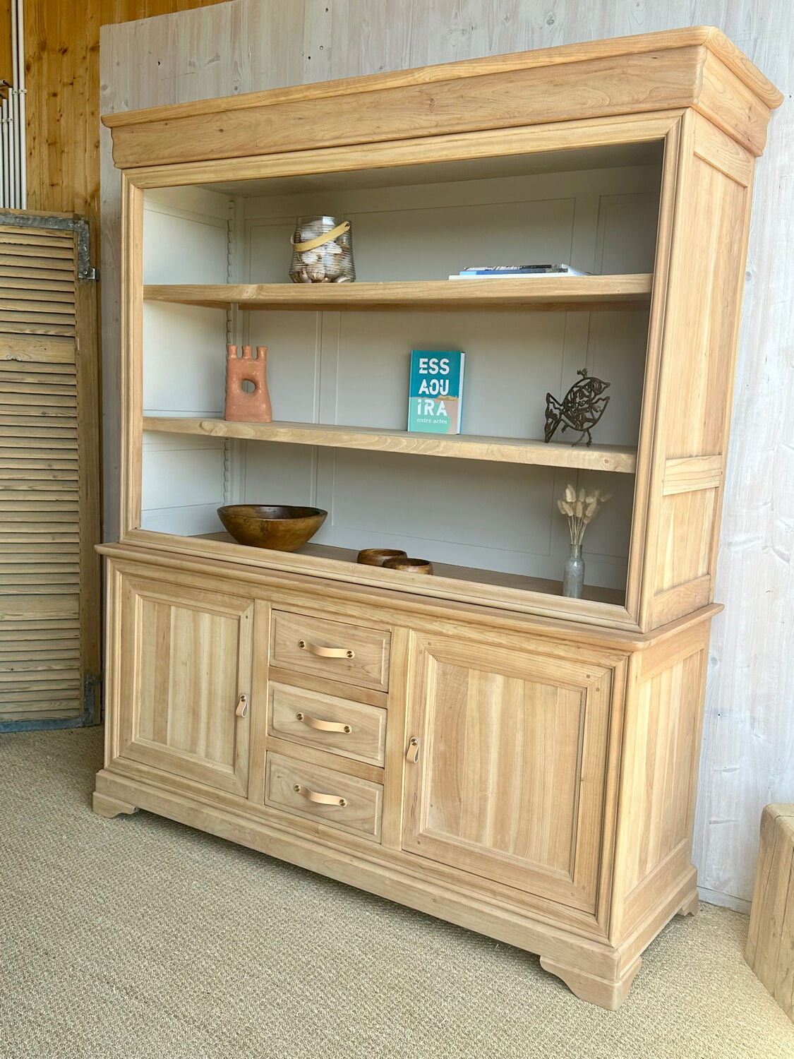 Renovated cherry wood sideboard - light wood
