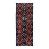 Hand Knotted "Tulu" Rug in Blue, Red & Light Brown. 100% Wool. Amazing Vintage Turkish Carpet