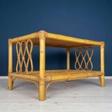 Vintage bamboo coffee table, Italy, 1970s