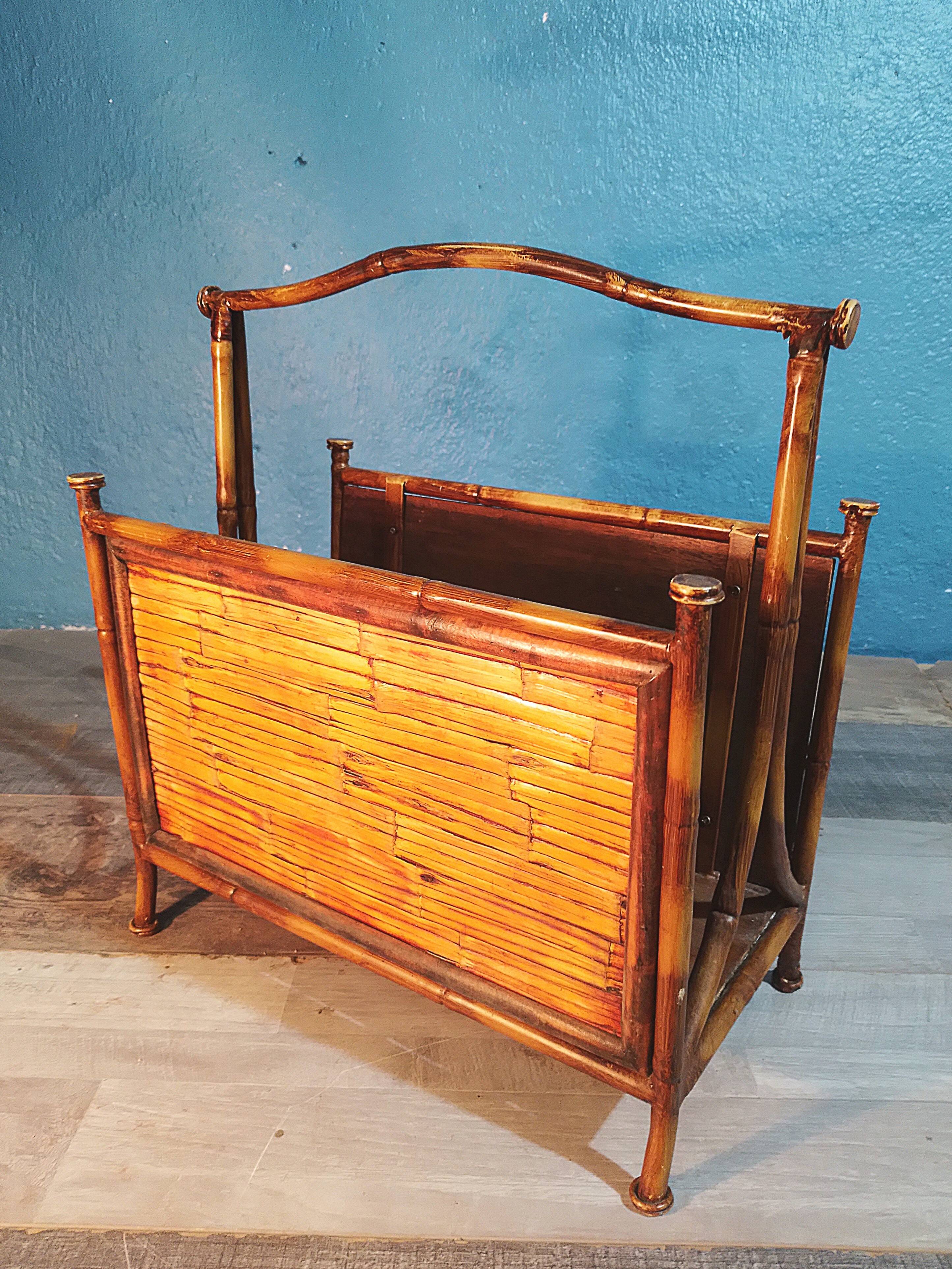 "Bamboo" magazine rack 1950s
