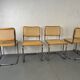 Set of 4 vintage Cesca S32 dining chairs by Marcel Breuer, 1990s