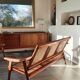 Teak bench sofa and cannage