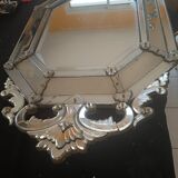 Large octagonal Venetian Murano mirror. Early 19th century