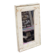 White Mirror Old Teak Wood Patina