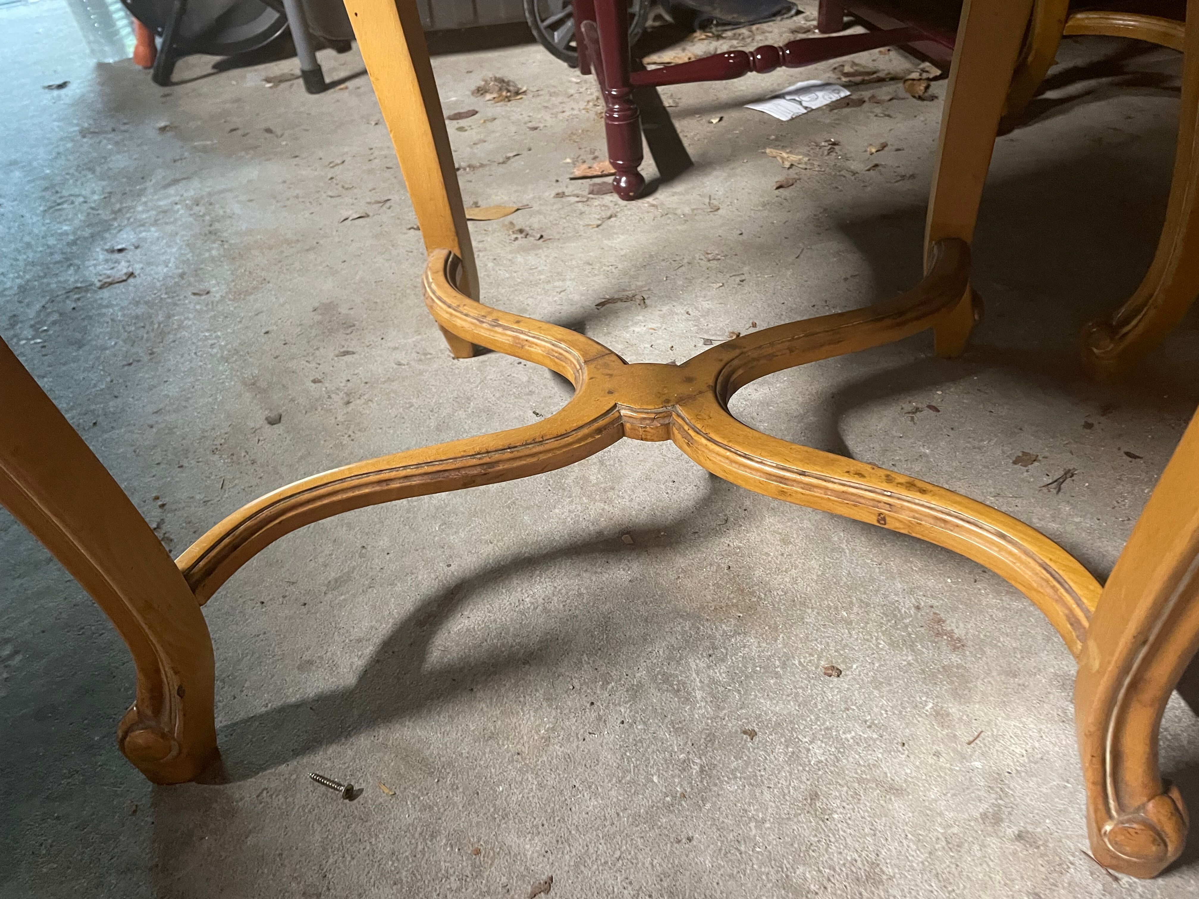 4 chaises bois cérusé années 80