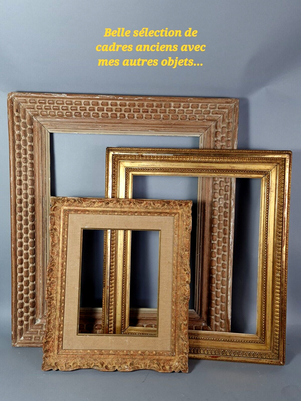 Miroir xixe siècle encadrement bois sculpté 72x54 cm sb