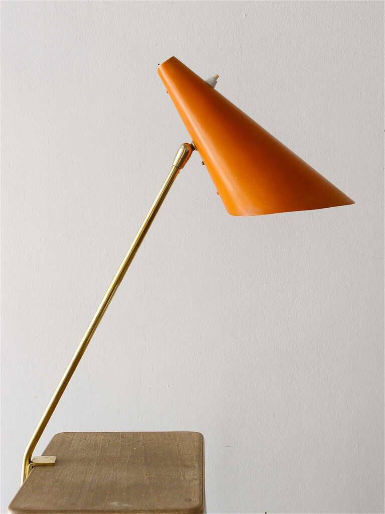 J.T. Kalmar "Style" Model Clamp Lamp Table Cone Midcentury, Vienna, 1950s