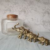 Trio d'éléphants en laiton