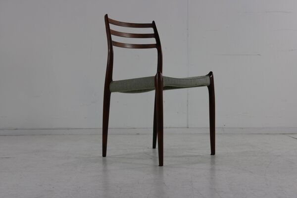 Chaises de salle à manger design danois en palissandre par Niels Otto Møller pour Møller Danemark