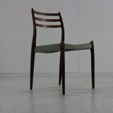 Danish design rosewood dining chairs by Niels Otto Møller for Møller Denmark
