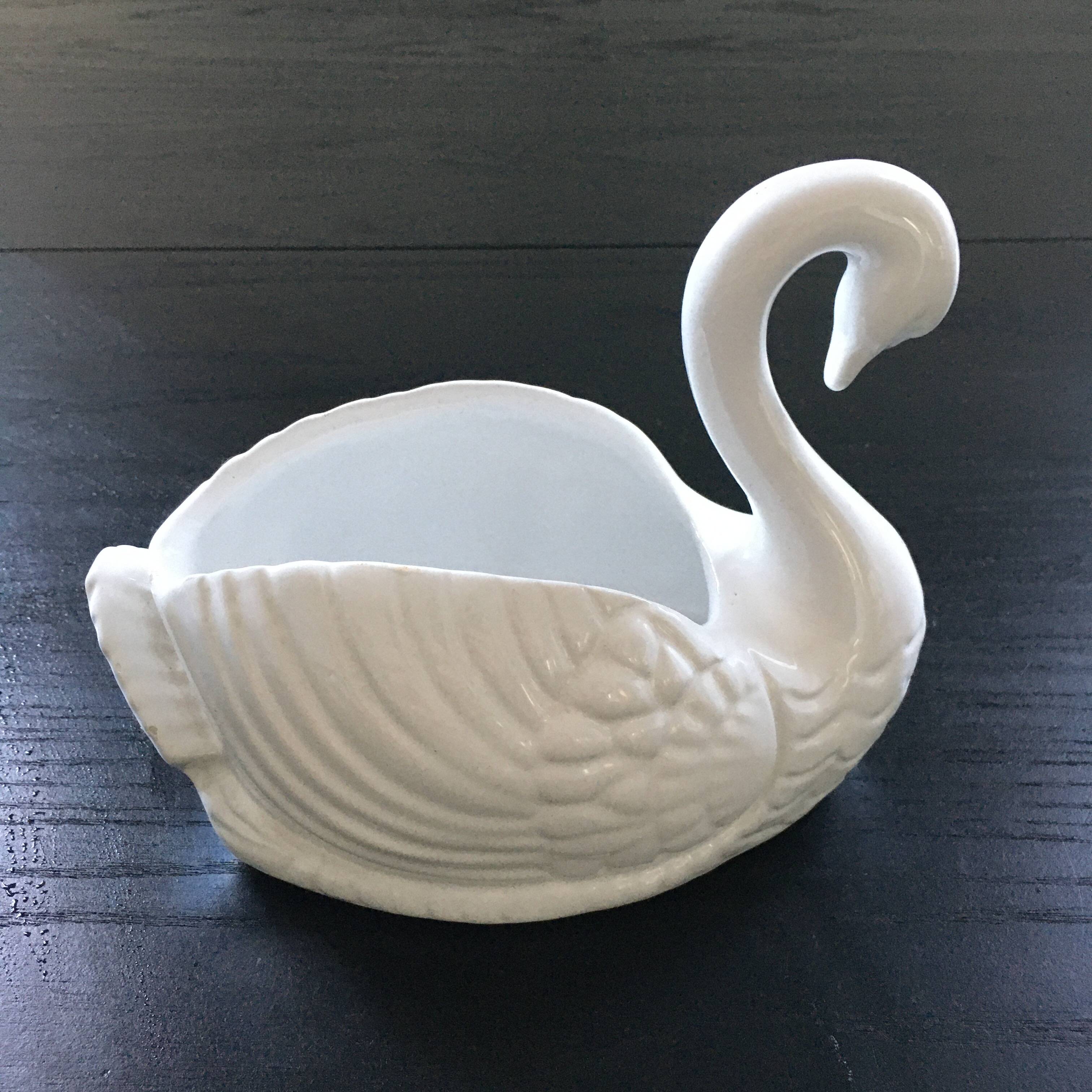 Vide poche cygne blanc