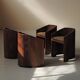 Set of 4 Art Deco armchairs in rosewood veneer, circa 1930.