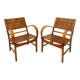 Gelenka Armchairs in Solid Beech Wood, Germany, 1950, Set of 2